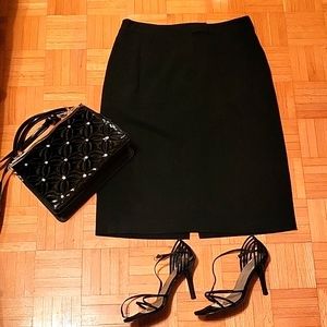 FLASH SALE! Jones Black Stretch Pencil Skirt, Zip&Velcro, Back Slit, Pockets, 10